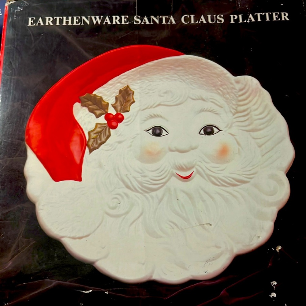 VINTAGE Santa Claus Serving Tray